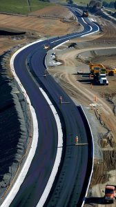 highway construction site stockcake